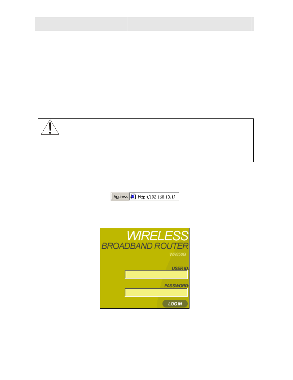 Configure your wireless security settings, Logging in | Motorola WR850 User Manual | Page 35 / 97