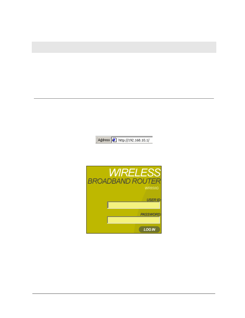 Section 3:configuration, Using the configuration utility, Logging in | Motorola WR850 User Manual | Page 39 / 97