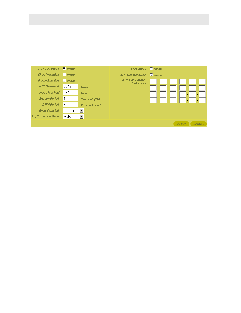 Advanced wireless configuration | Motorola WR850 User Manual | Page 56 / 97
