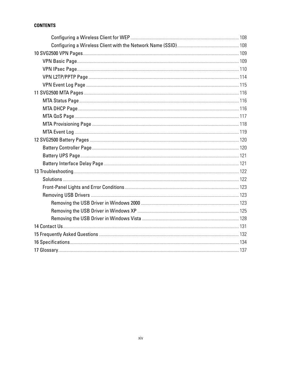 Motorola SURFBOARD SVG2500 User Manual | Page 15 / 175