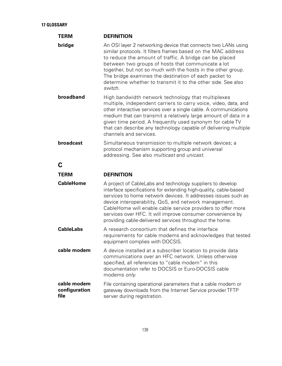 Motorola SURFBOARD SVG2500 User Manual | Page 154 / 175