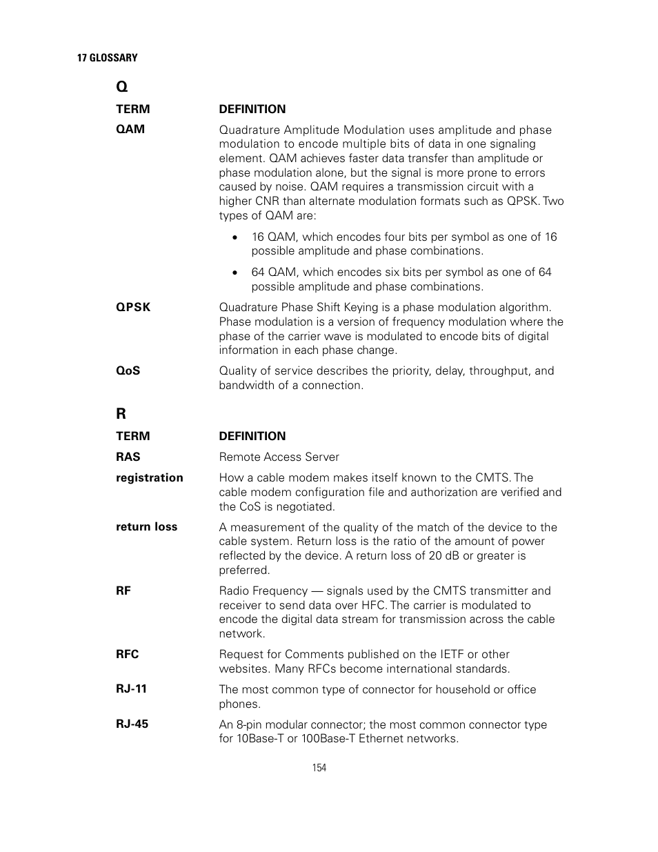 Motorola SURFBOARD SVG2500 User Manual | Page 169 / 175