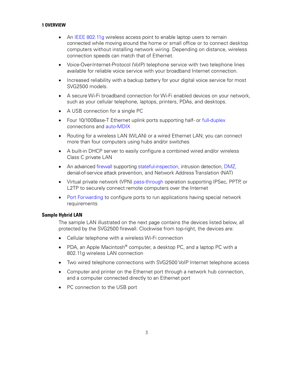 Sample hybrid lan | Motorola SURFBOARD SVG2500 User Manual | Page 18 / 175