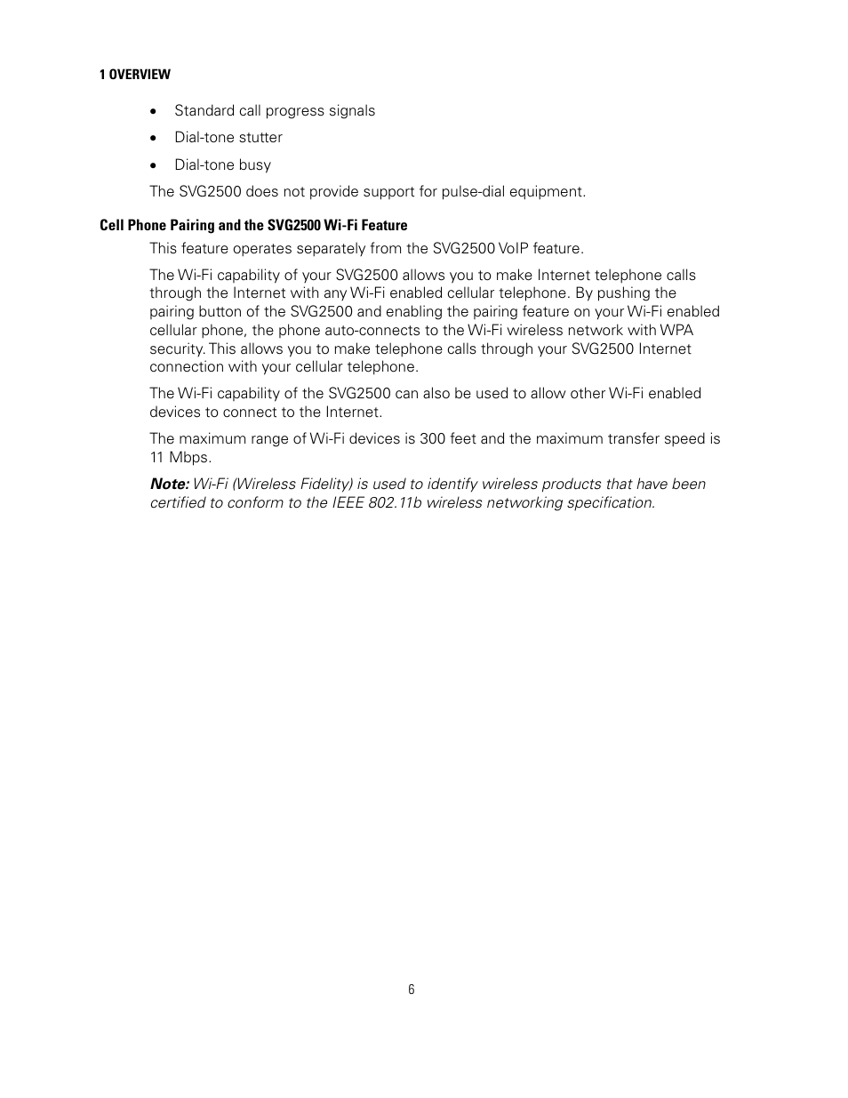 Cell phone pairing and the svg2500 wi-fi feature | Motorola SURFBOARD SVG2500 User Manual | Page 21 / 175