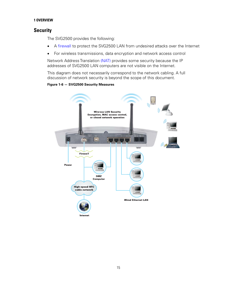 Security | Motorola SURFBOARD SVG2500 User Manual | Page 30 / 175