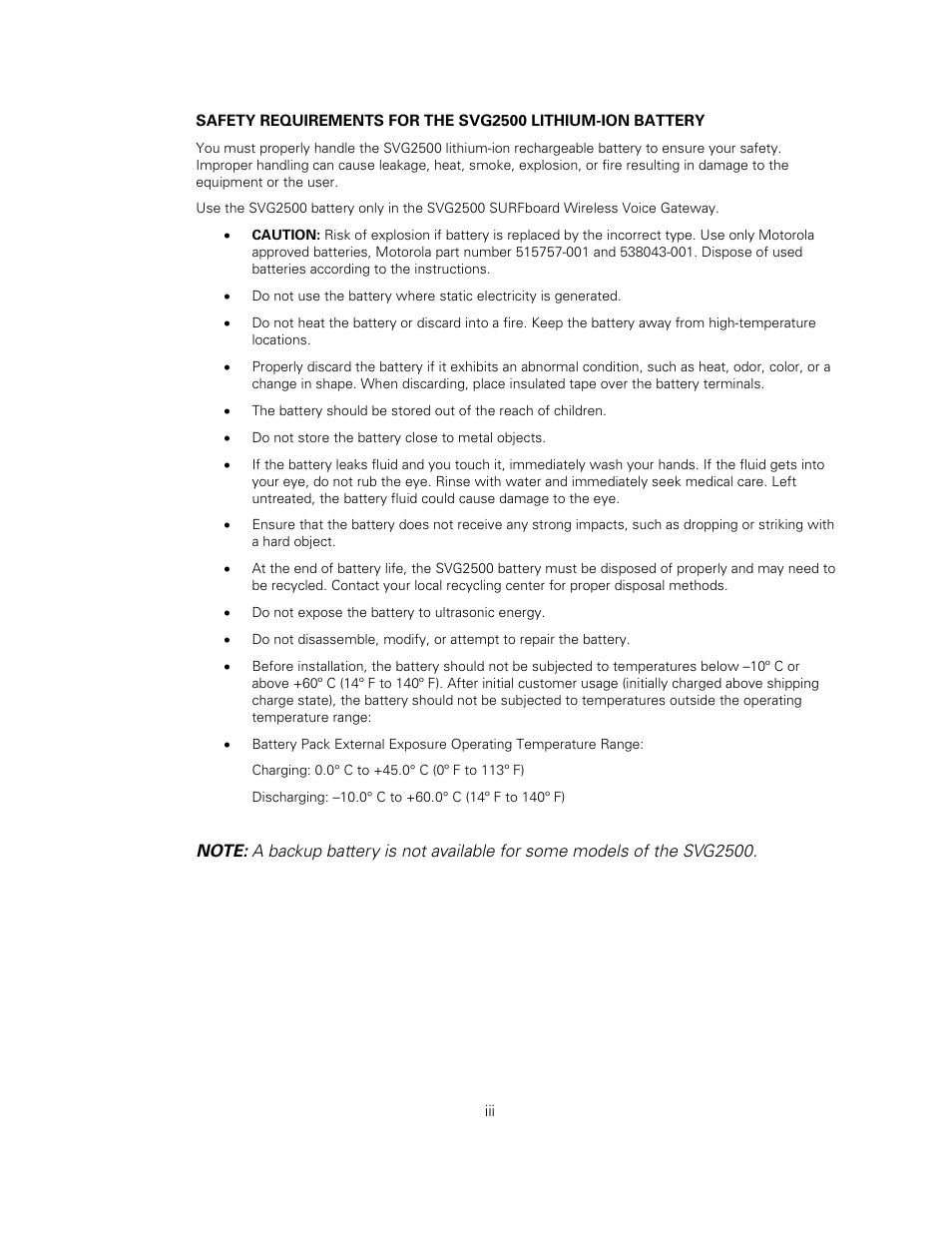 Motorola SURFBOARD SVG2500 User Manual | Page 4 / 175