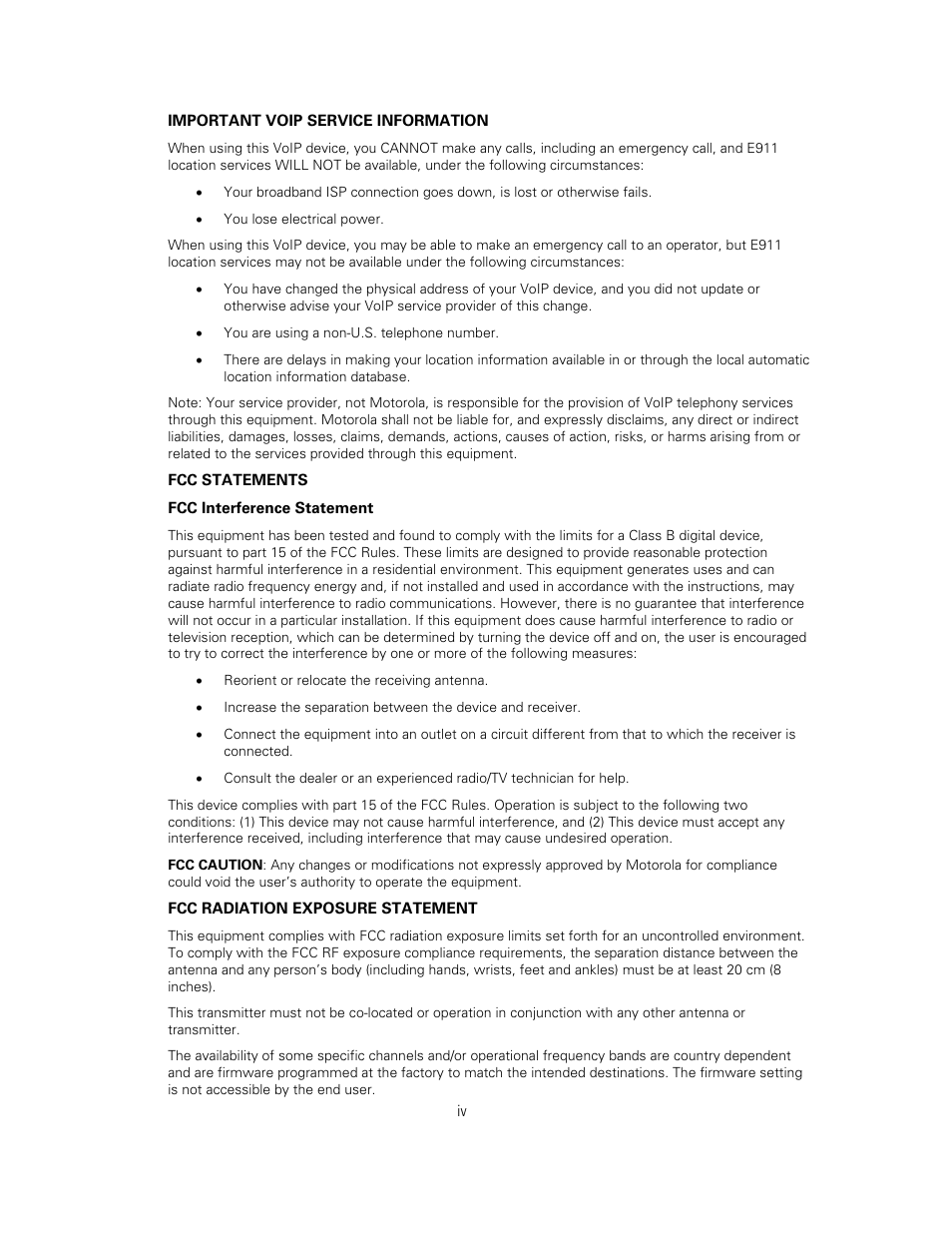 Motorola SURFBOARD SVG2500 User Manual | Page 5 / 175