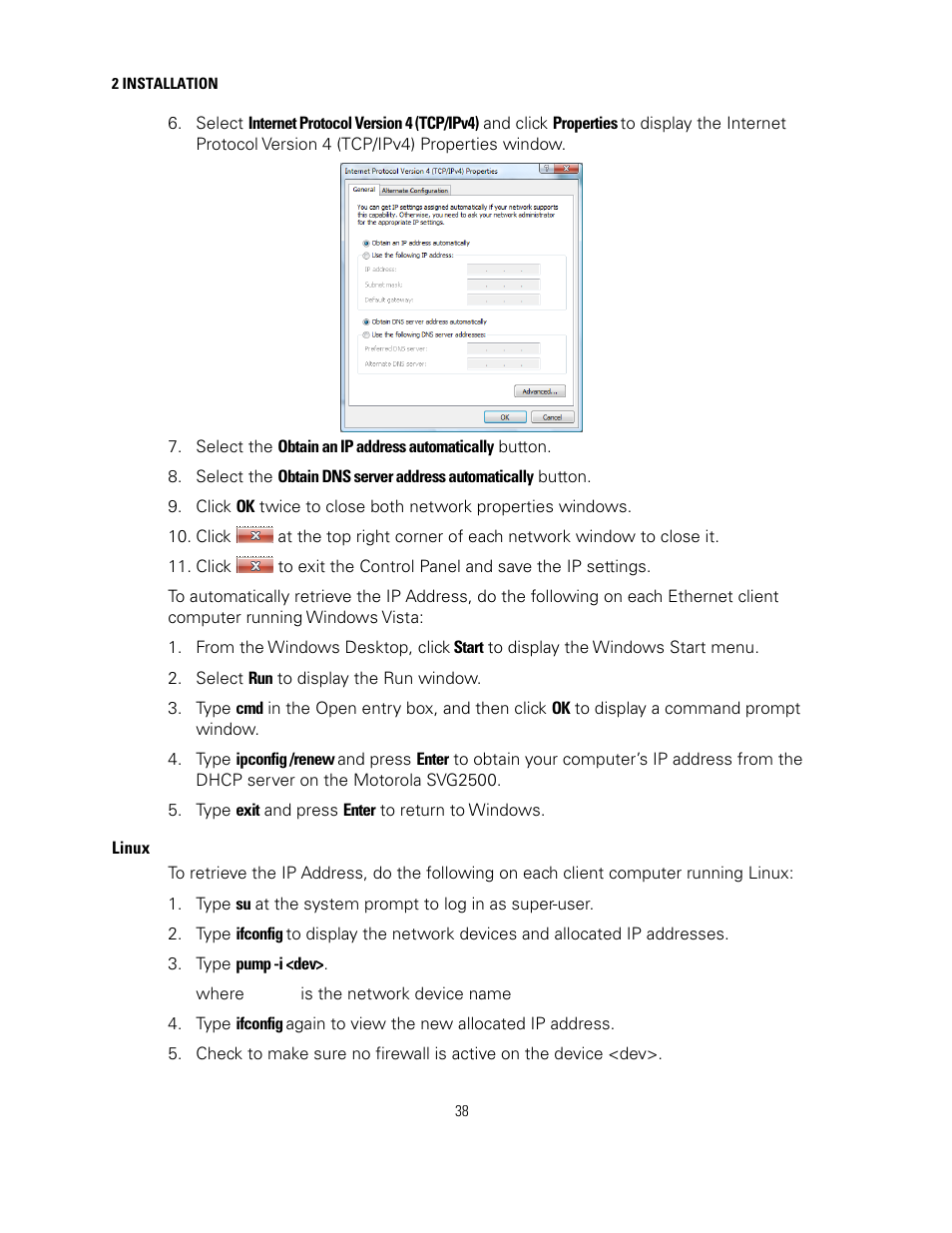Linux | Motorola SURFBOARD SVG2500 User Manual | Page 53 / 175
