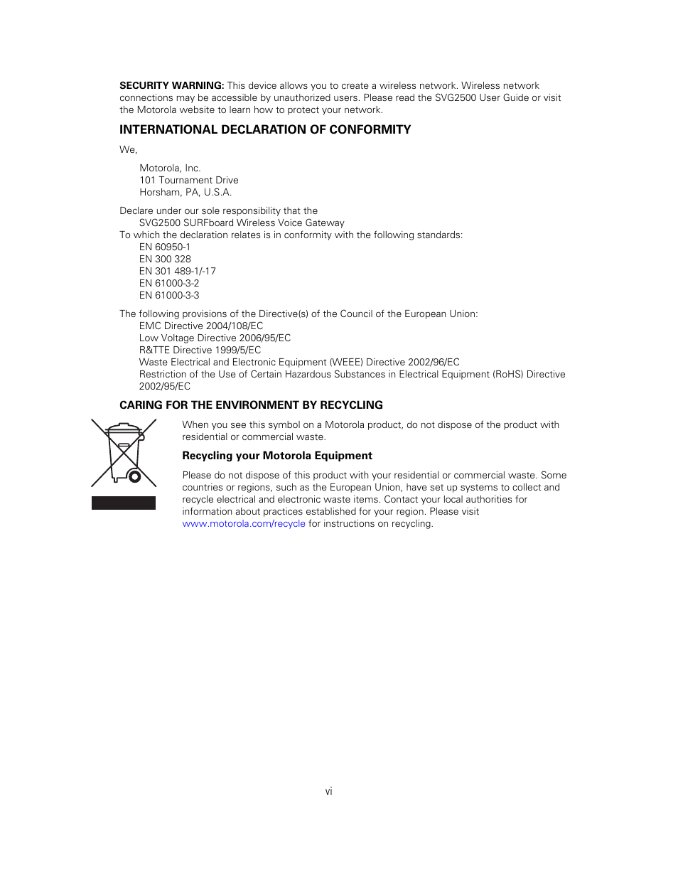 Motorola SURFBOARD SVG2500 User Manual | Page 7 / 175