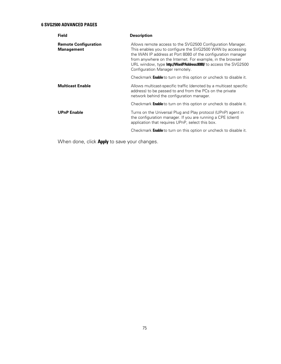 Motorola SURFBOARD SVG2500 User Manual | Page 90 / 175