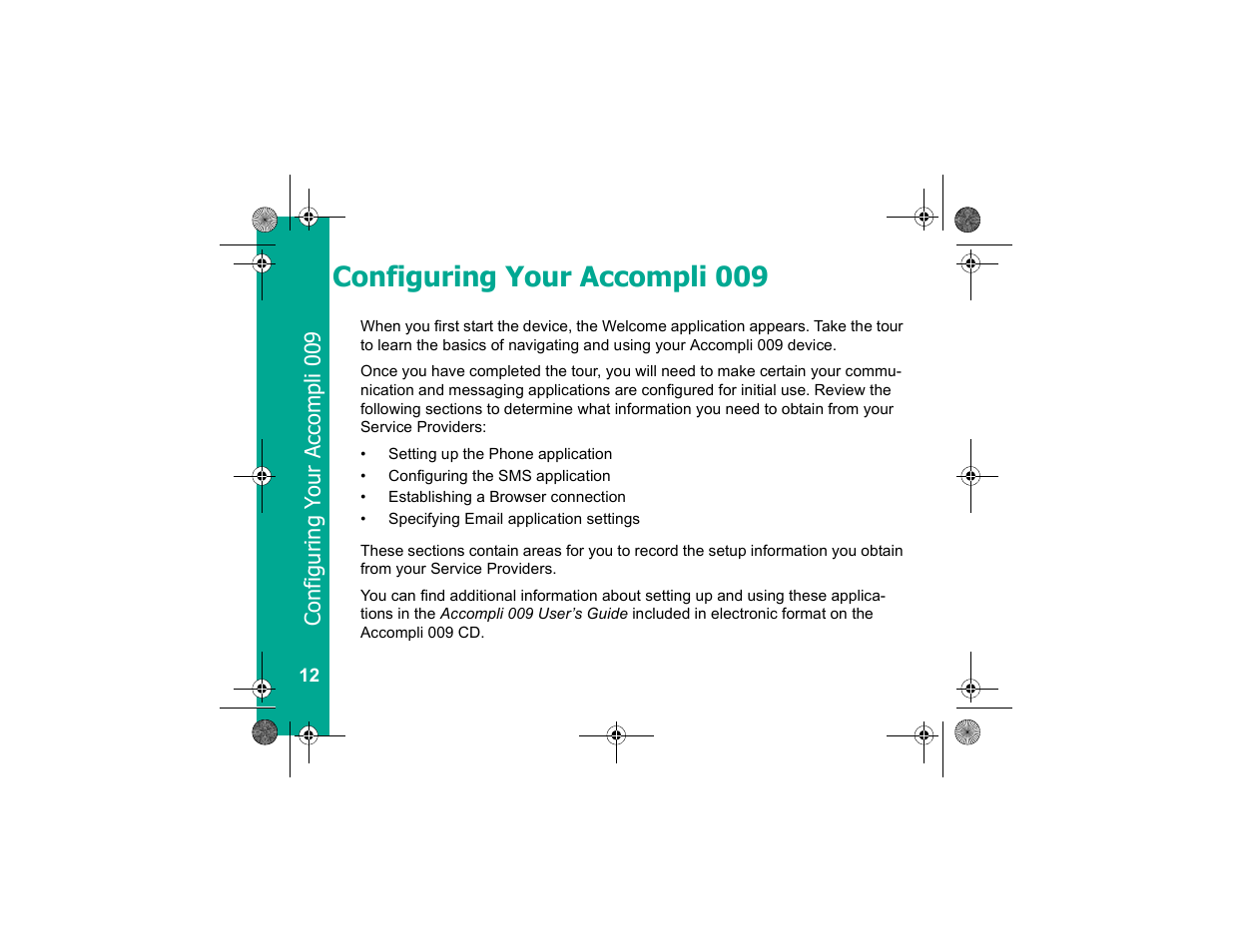 Configuring your accompli 009 | Motorola Personal Communicator User Manual | Page 14 / 52