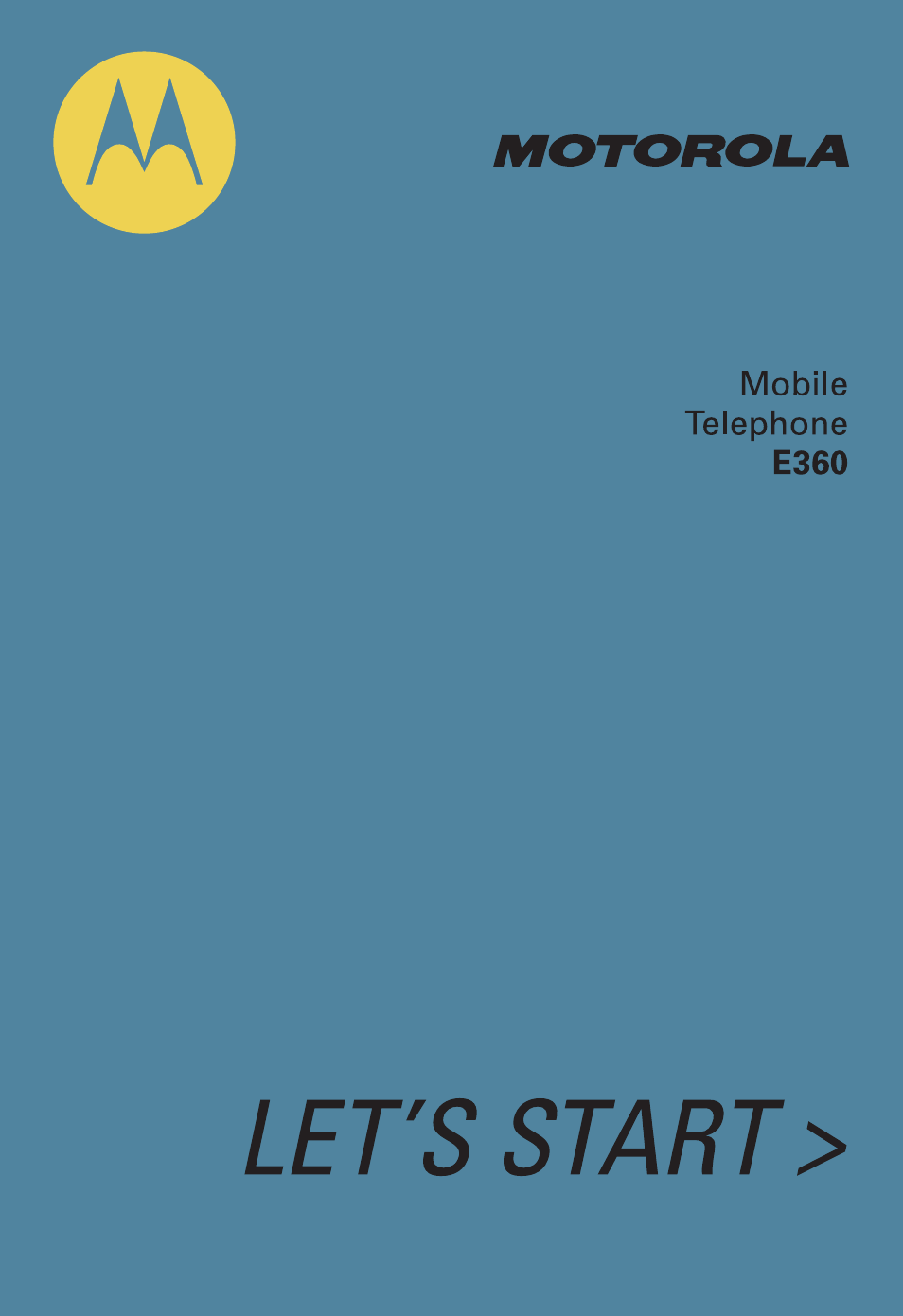 Motorola E360 User Manual | 169 pages