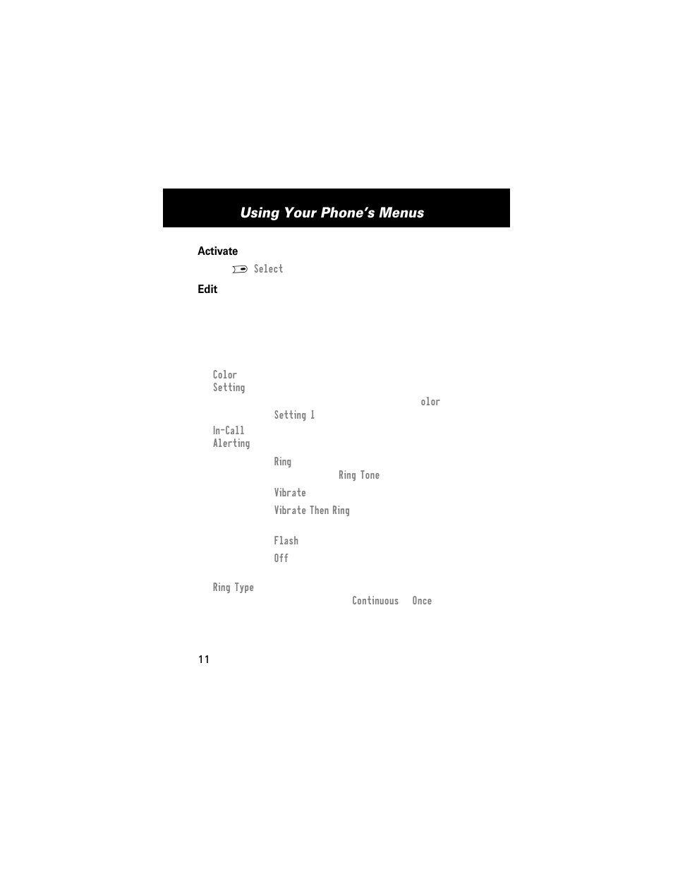 Using your phone’s menus | Motorola E360 User Manual | Page 119 / 169