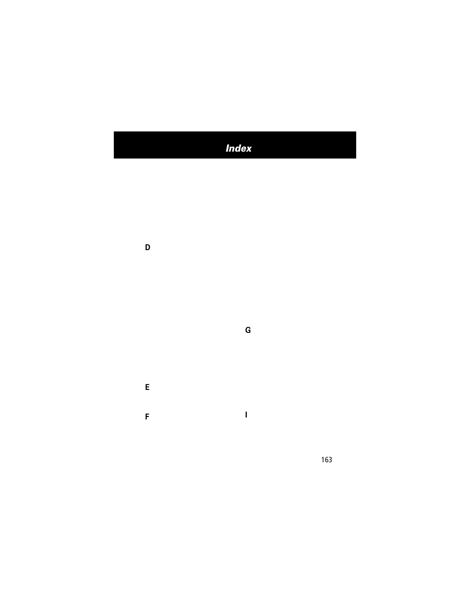 Index | Motorola E360 User Manual | Page 164 / 169