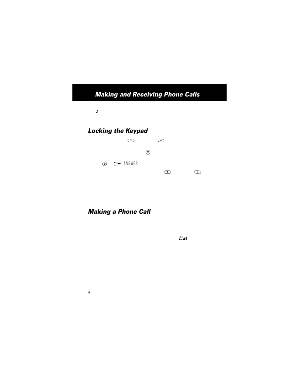 Locking the keypad, Making a phone call, Making and receiving phone calls | Motorola E360 User Manual | Page 37 / 169