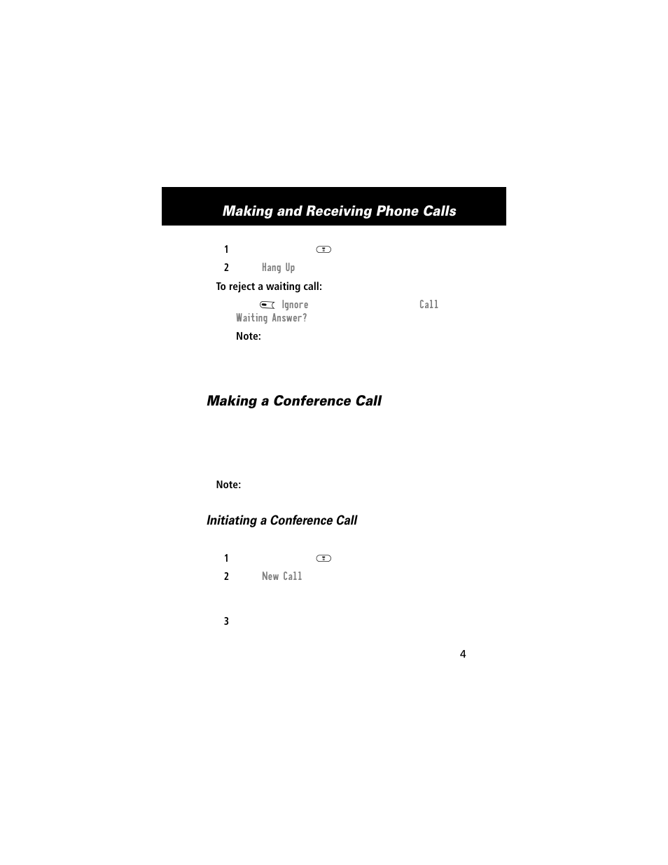 Making a conference call, 47 for, Making and receiving phone calls | Motorola E360 User Manual | Page 48 / 169