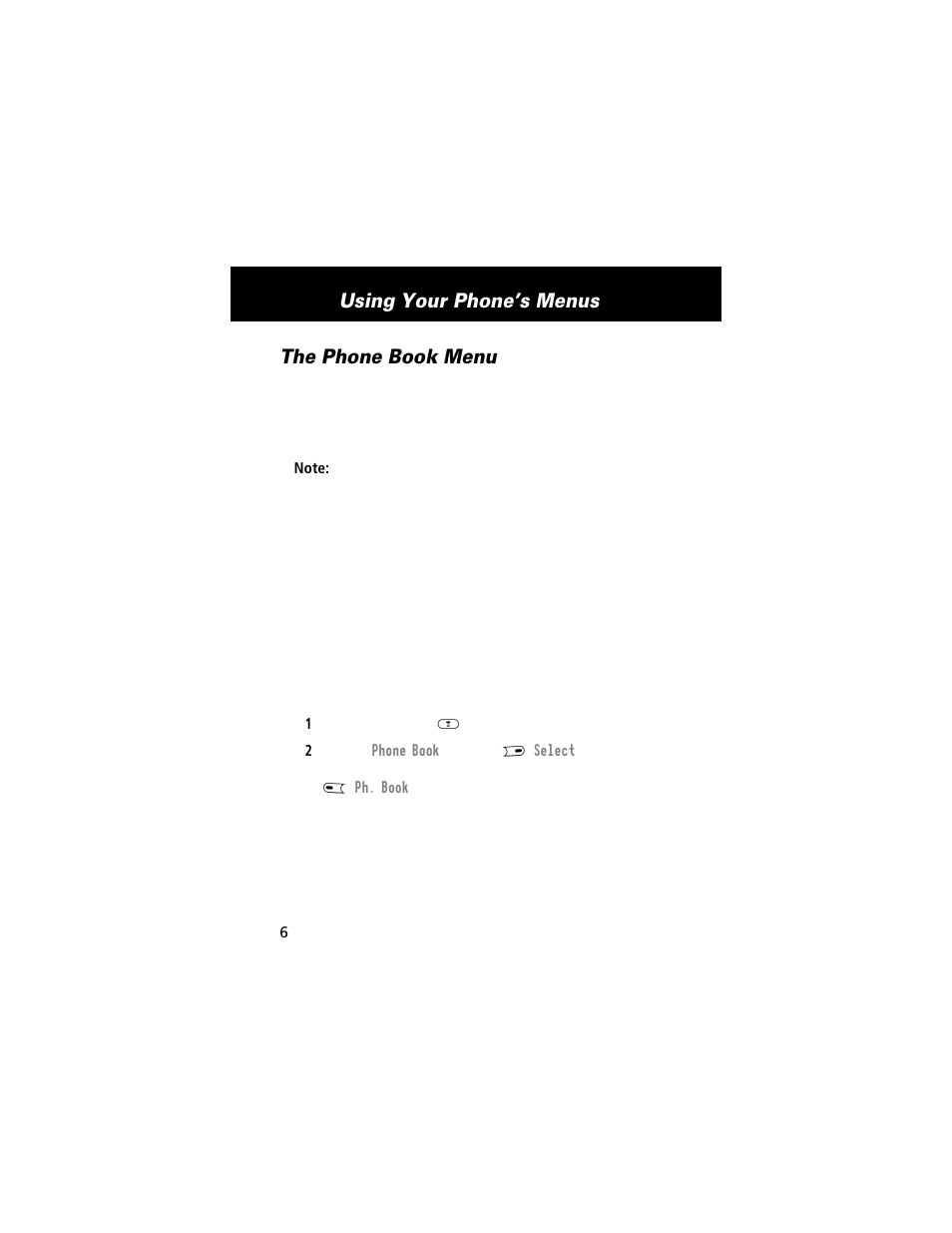 The phone book menu, Using your phone’s menus | Motorola E360 User Manual | Page 67 / 169