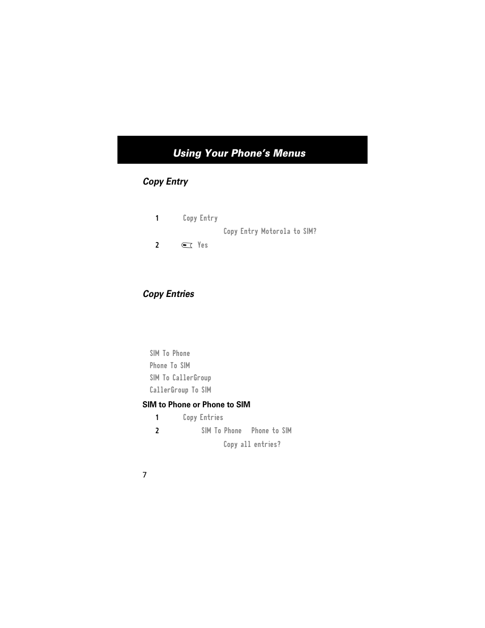 Using your phone’s menus | Motorola E360 User Manual | Page 73 / 169