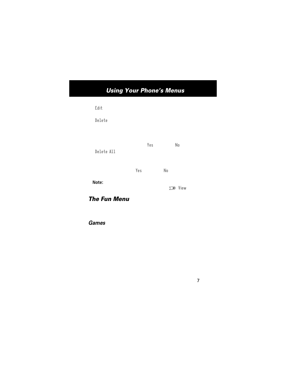 The fun menu, Using your phone’s menus | Motorola E360 User Manual | Page 80 / 169