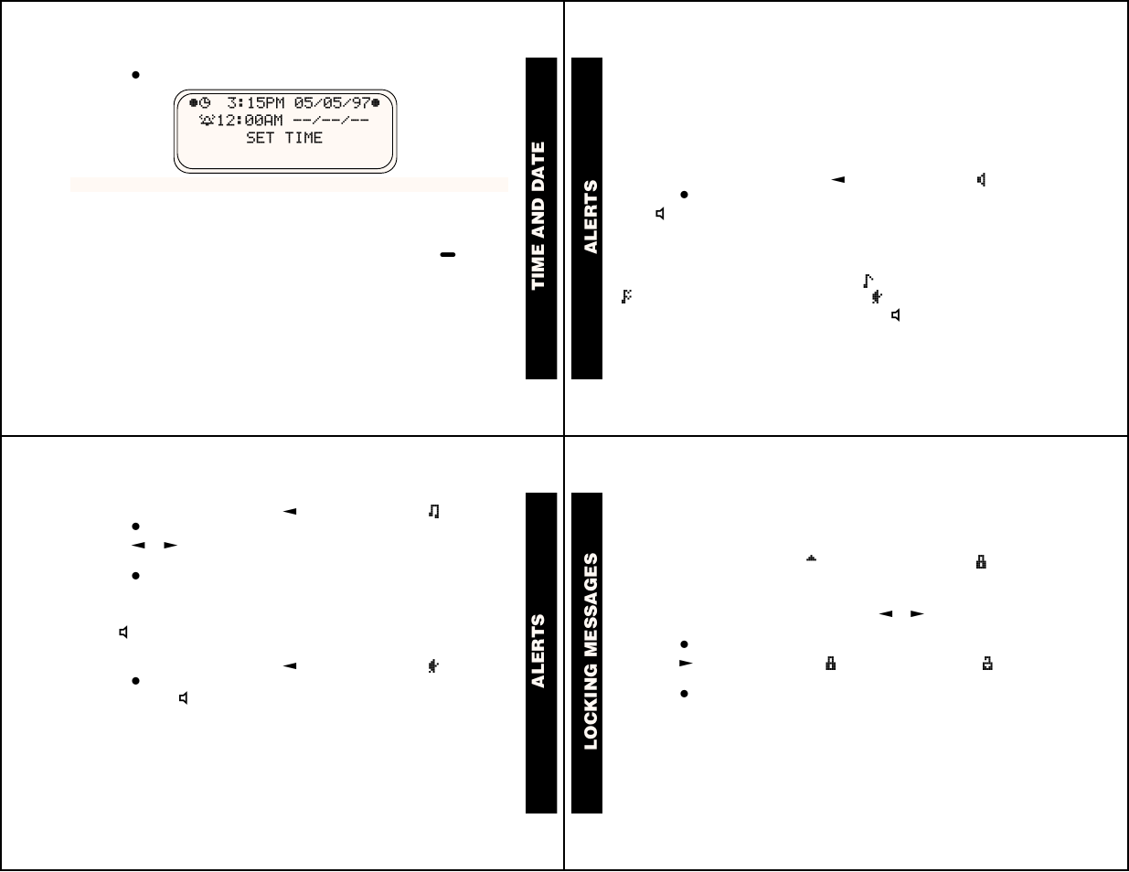 Setting the incoming message alert, Setting an audible alert, Setting the alert pattern | Setting a silent (vibrate) alert, Locking and unlocking messages, To lock or unlock a message | Motorola 6881029B40-A User Manual | Page 4 / 11