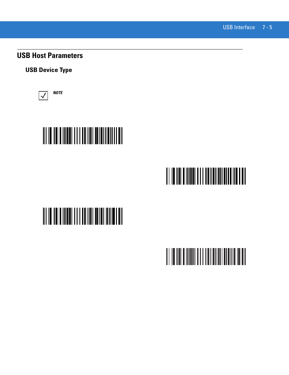 Usb host parameters, Usb device type, Usb host parameters -5 | Usb device type -5 | Motorola LS4208 User Manual | Page 103 / 358