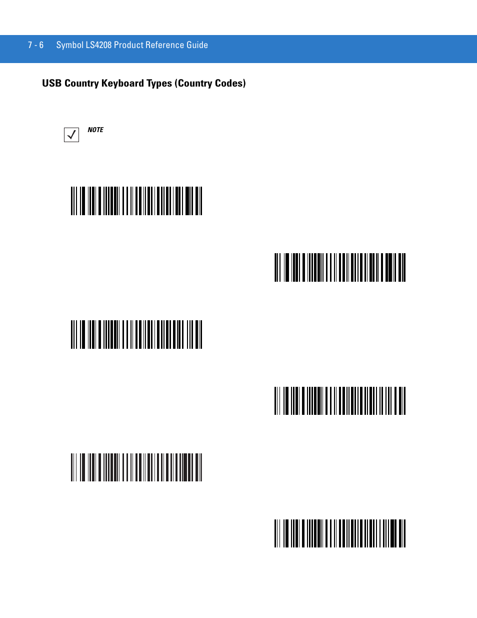 Usb country keyboard types (country codes), Usb country keyboard types (country codes) -6 | Motorola LS4208 User Manual | Page 104 / 358