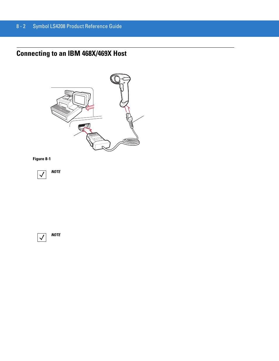 Connecting to an ibm 468x/469x host, Connecting to an ibm 468x/469x host -2 | Motorola LS4208 User Manual | Page 122 / 358