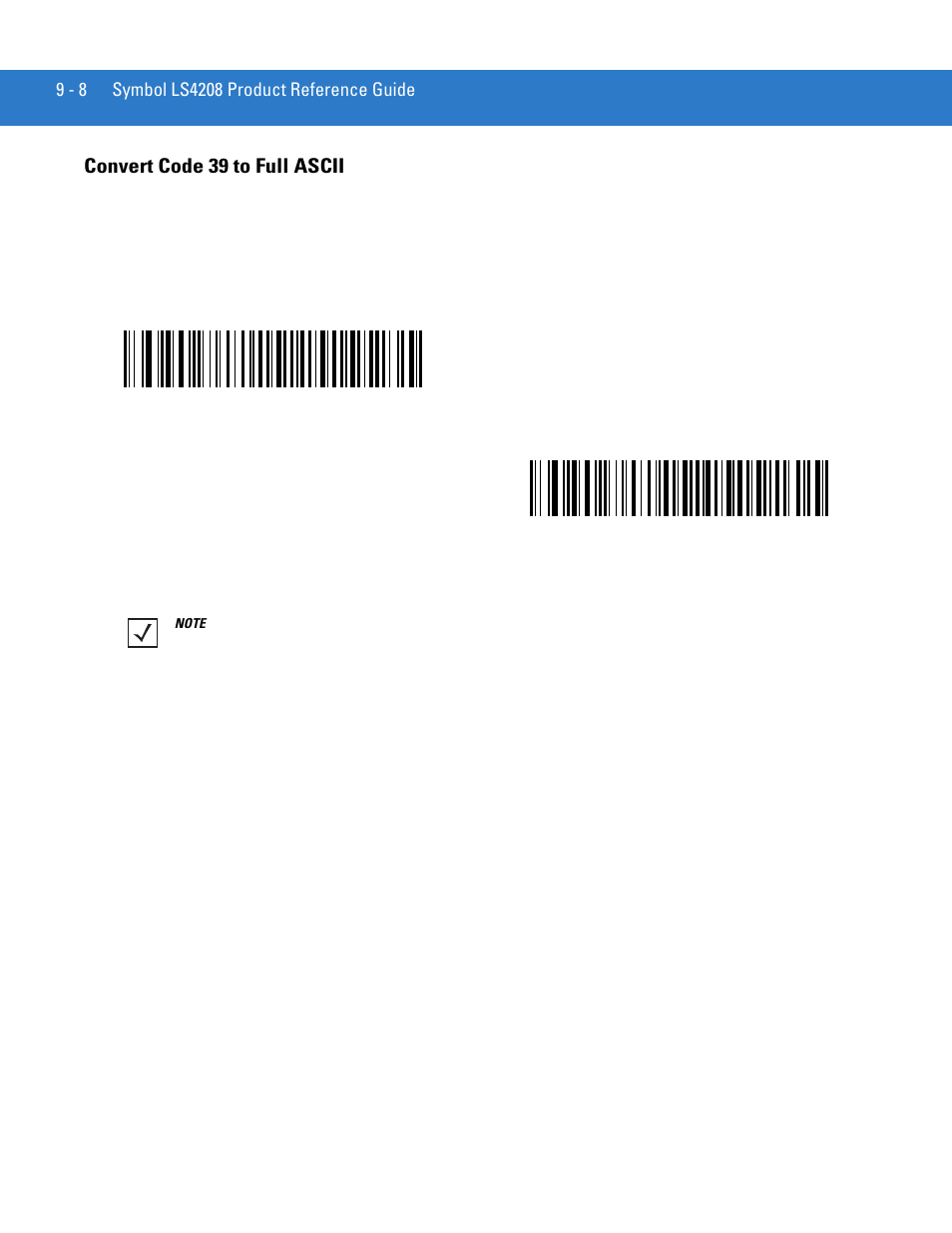 Convert code 39 to full ascii, Convert code 39 to full ascii -8 | Motorola LS4208 User Manual | Page 134 / 358
