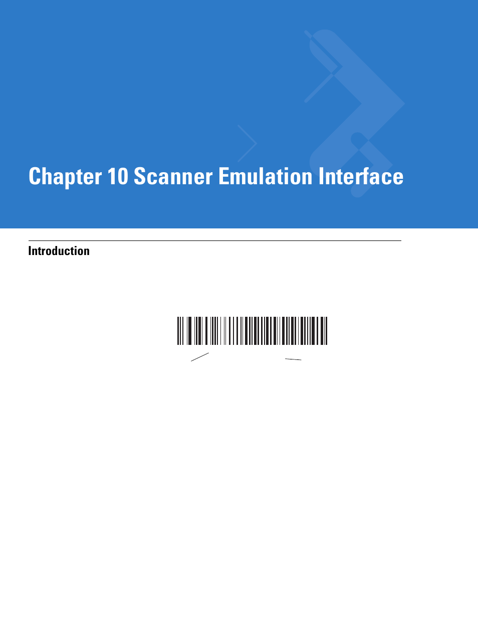 Scanner emulation interface, Introduction, Chapter 10: scanner emulation interface | Introduction -1, Chapter 10, scanner emulation interface, Chapter 10 scanner emulation interface | Motorola LS4208 User Manual | Page 135 / 358