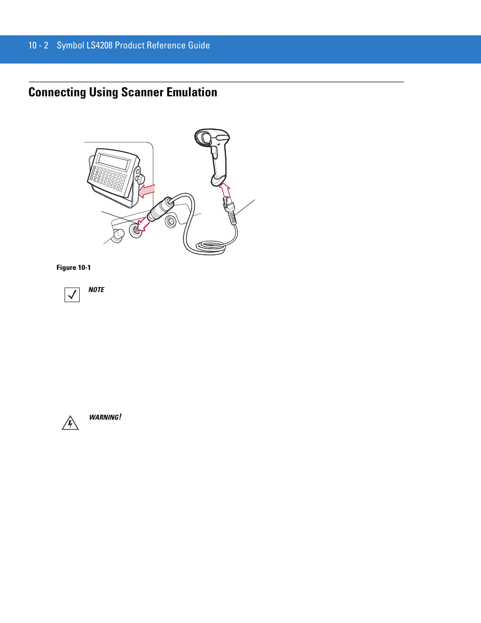 Connecting using scanner emulation, Connecting using scanner emulation -2 | Motorola LS4208 User Manual | Page 136 / 358