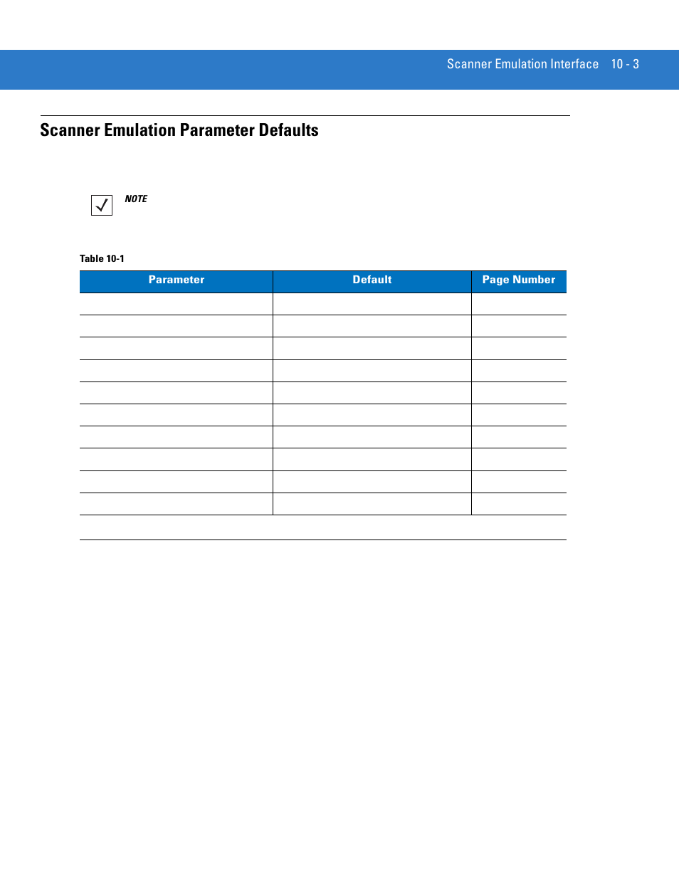 Scanner emulation parameter defaults, Scanner emulation parameter defaults -3 | Motorola LS4208 User Manual | Page 137 / 358