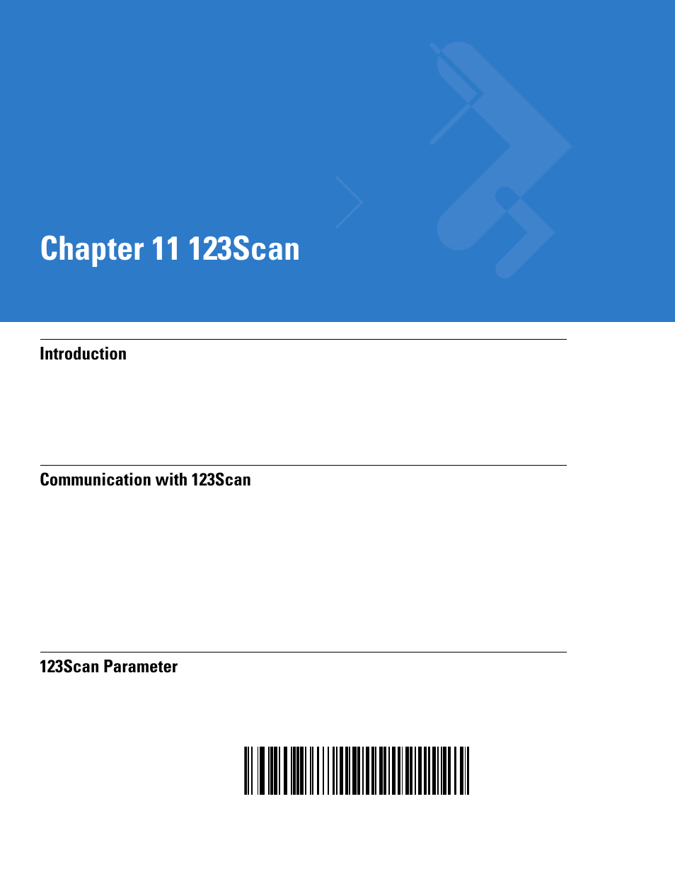 123scan, Introduction, Communication with 123scan | 123scan parameter, Chapter 11: 123scan, Chapter 11, 123scan | Motorola LS4208 User Manual | Page 147 / 358