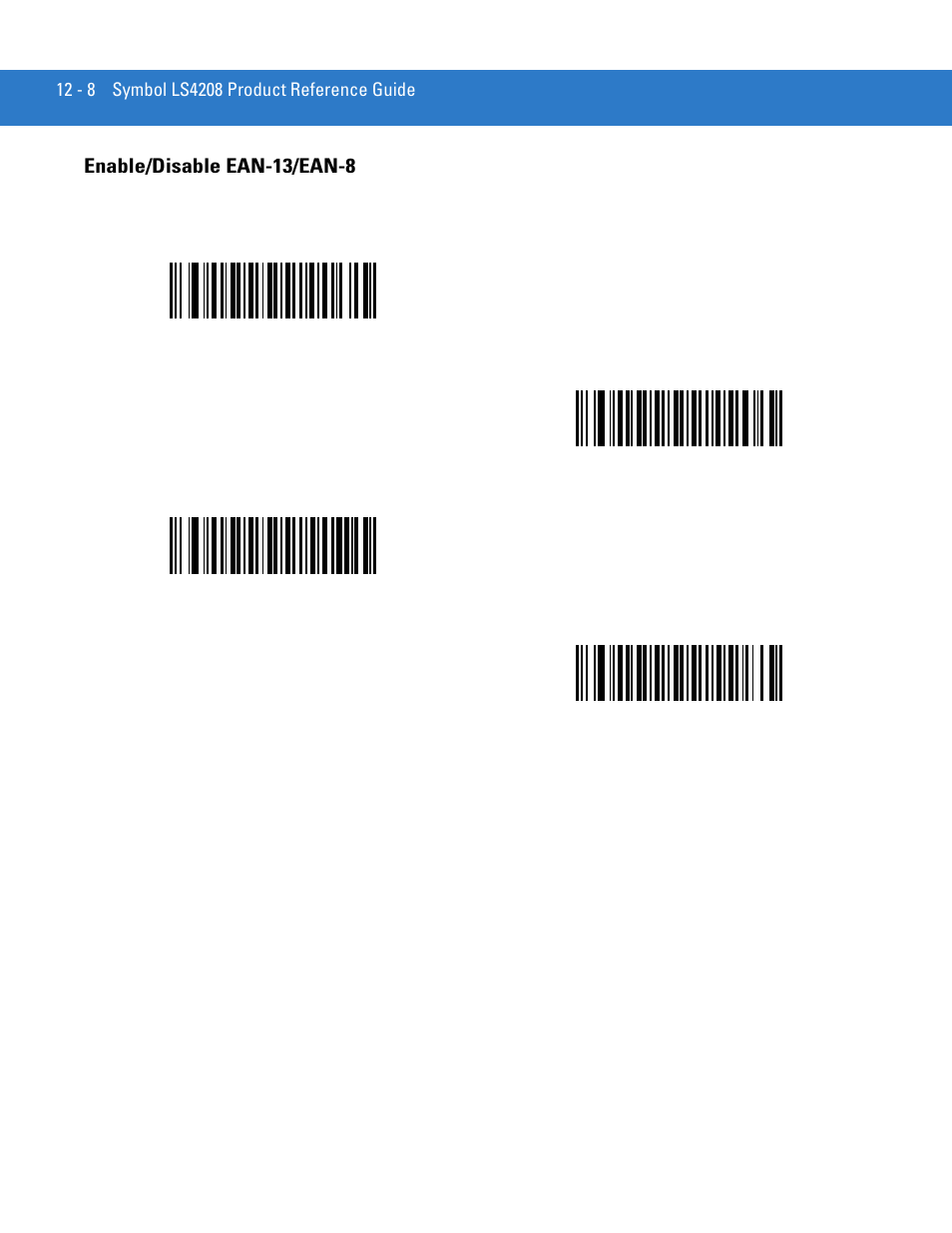 Enable/disable ean-13/ean-8, Enable/disable ean-13/ean-8 -8 | Motorola LS4208 User Manual | Page 156 / 358