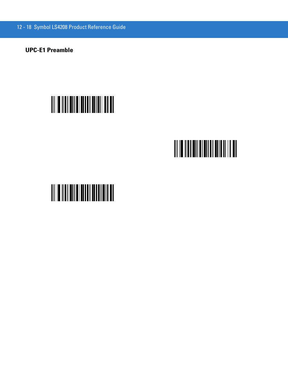 Upc-e1 preamble, Upc-e1 preamble -18 | Motorola LS4208 User Manual | Page 166 / 358