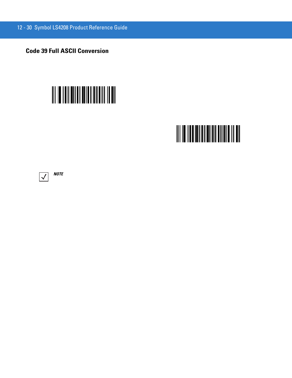 Code 39 full ascii conversion, Code 39 full ascii conversion -30 | Motorola LS4208 User Manual | Page 178 / 358