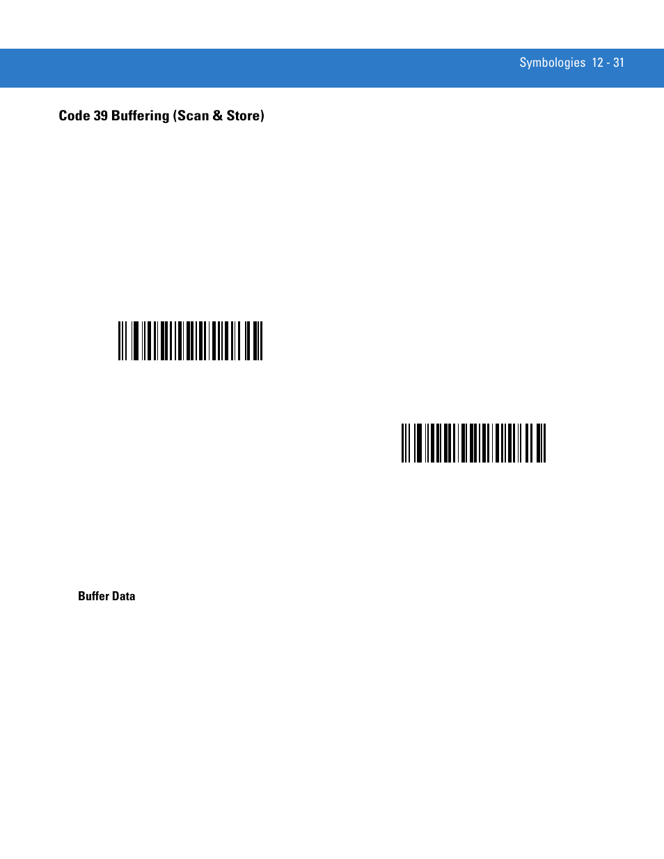 Code 39 buffering (scan & store), Buffer data, Code 39 buffering (scan & store) -31 | Buffer data -31 | Motorola LS4208 User Manual | Page 179 / 358