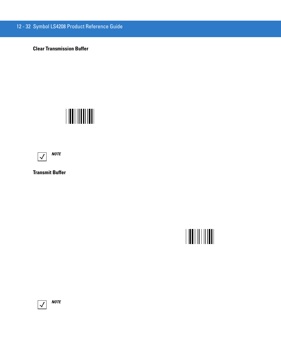 Clear transmission buffer, Transmit buffer, Clear transmission buffer -32 transmit buffer -32 | Motorola LS4208 User Manual | Page 180 / 358