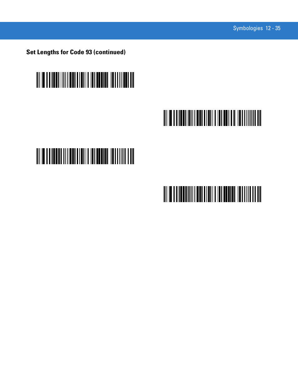 Set lengths for code 93 (continued) | Motorola LS4208 User Manual | Page 183 / 358