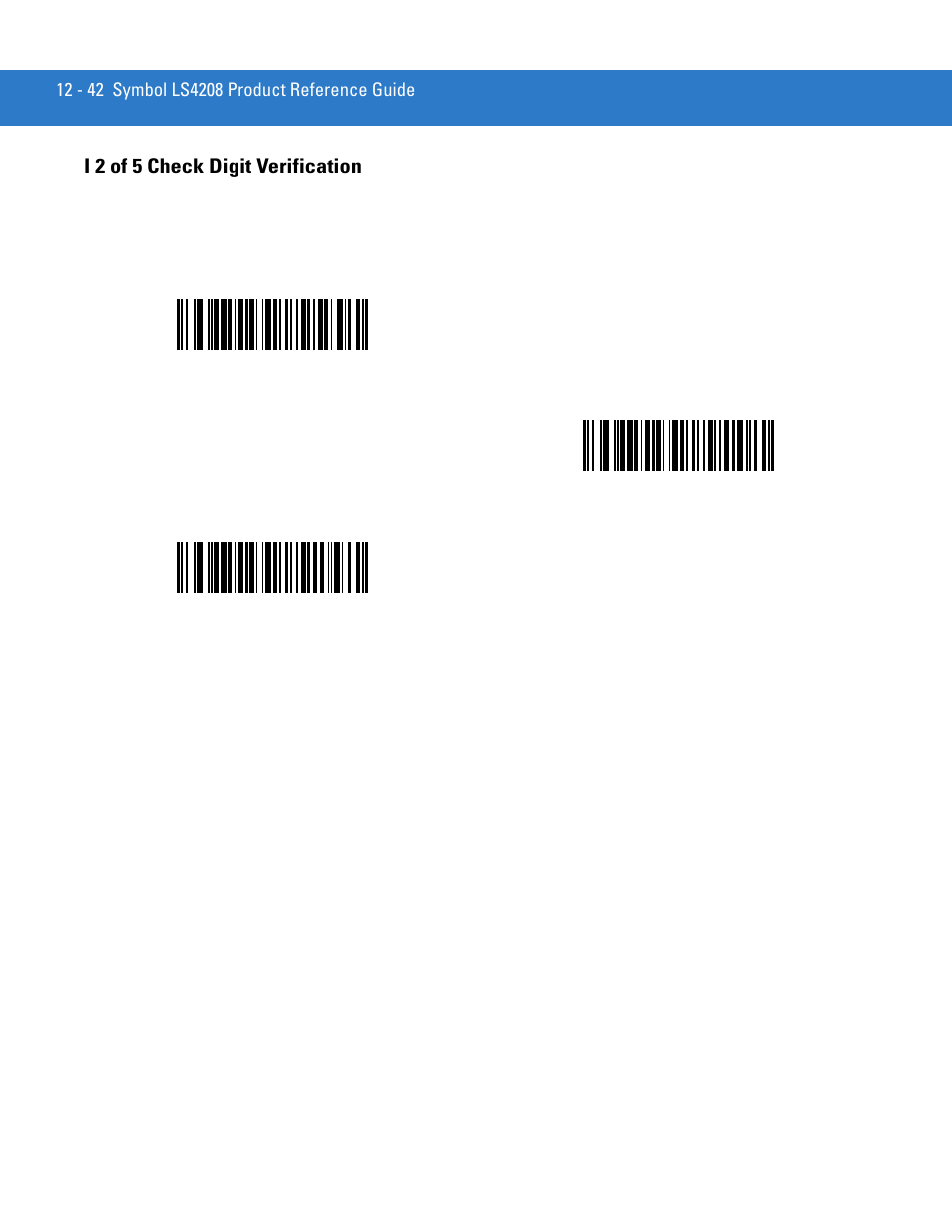 I 2 of 5 check digit verification, I 2 of 5 check digit verification -42 | Motorola LS4208 User Manual | Page 190 / 358