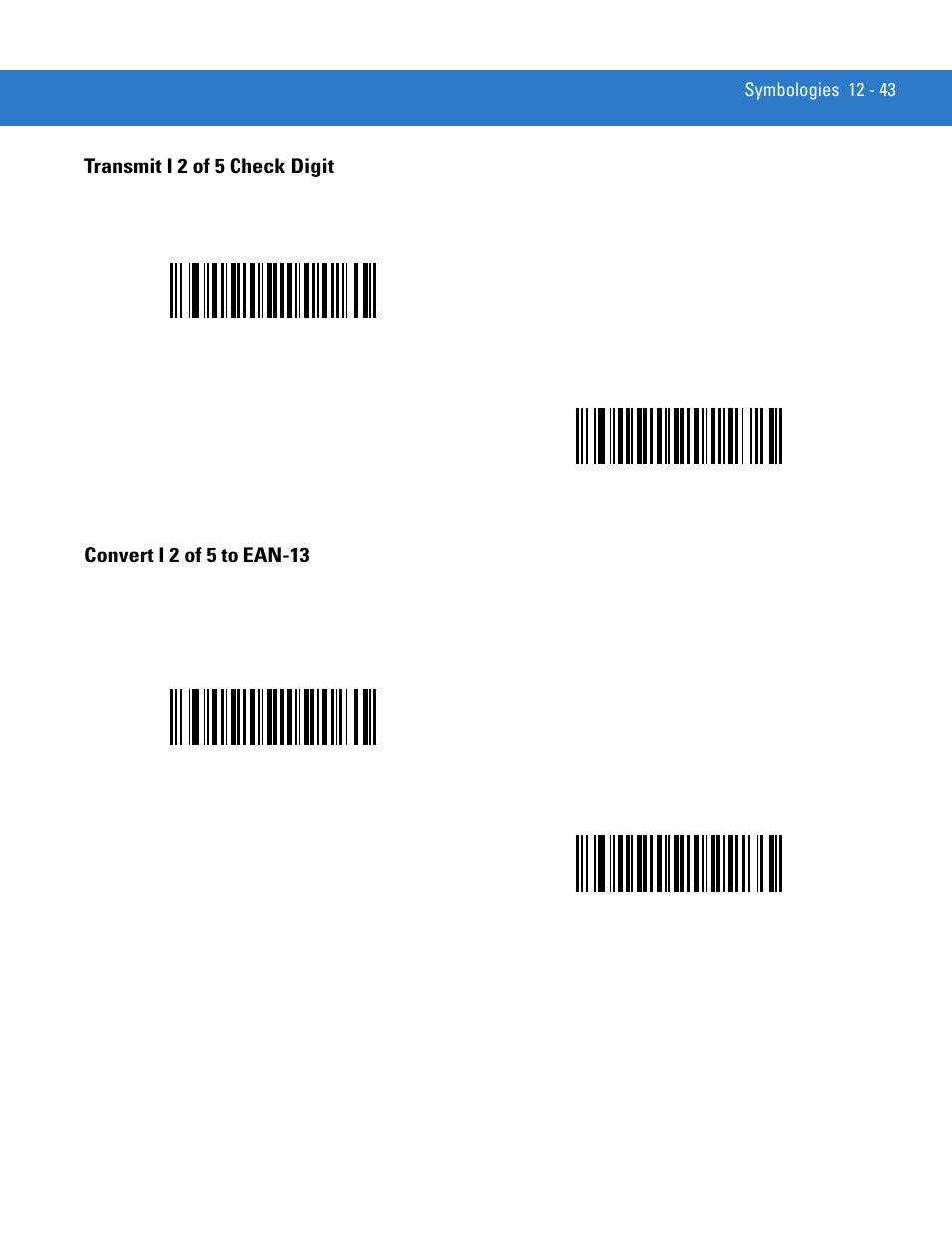 Transmit i 2 of 5 check digit, Convert i 2 of 5 to ean-13 | Motorola LS4208 User Manual | Page 191 / 358