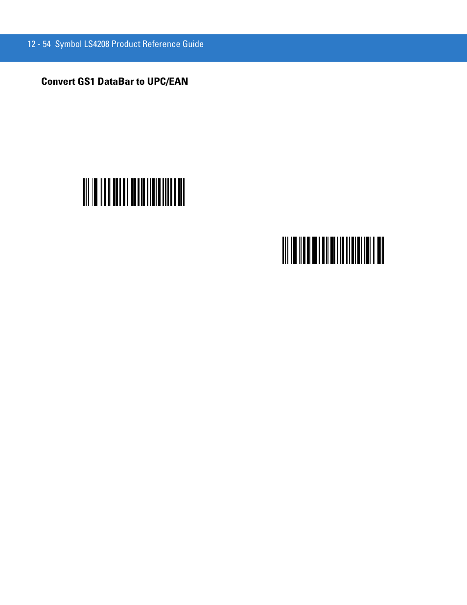 Convert gs1 databar to upc/ean, Convert gs1 databar to upc/ean -54 | Motorola LS4208 User Manual | Page 202 / 358