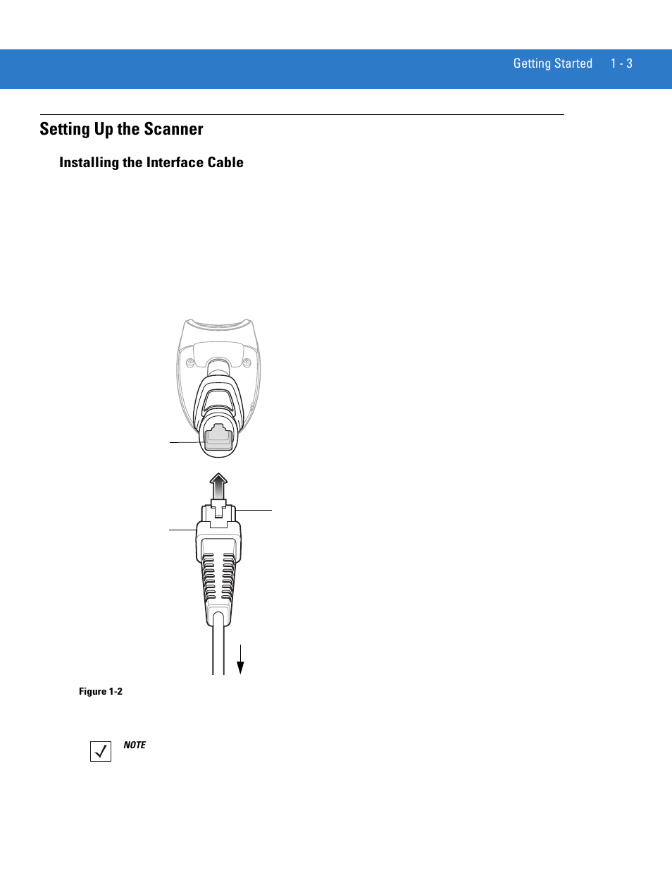 Setting up the scanner, Installing the interface cable, Setting up the scanner -3 | Installing the interface cable -3 | Motorola LS4208 User Manual | Page 21 / 358