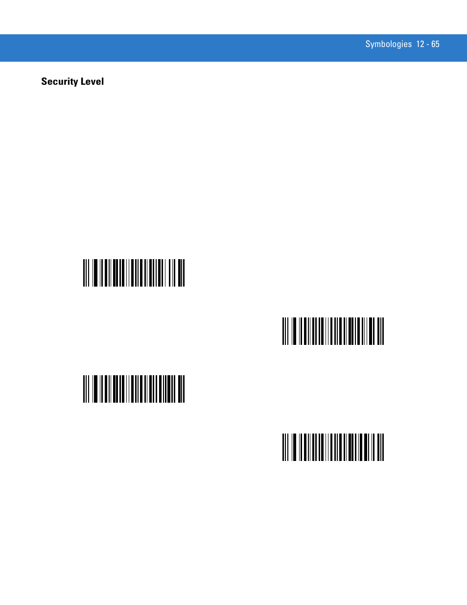 Security level, Security level -65 | Motorola LS4208 User Manual | Page 213 / 358