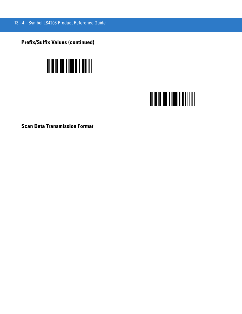 Scan data transmission format, Scan data transmission format -4 | Motorola LS4208 User Manual | Page 218 / 358