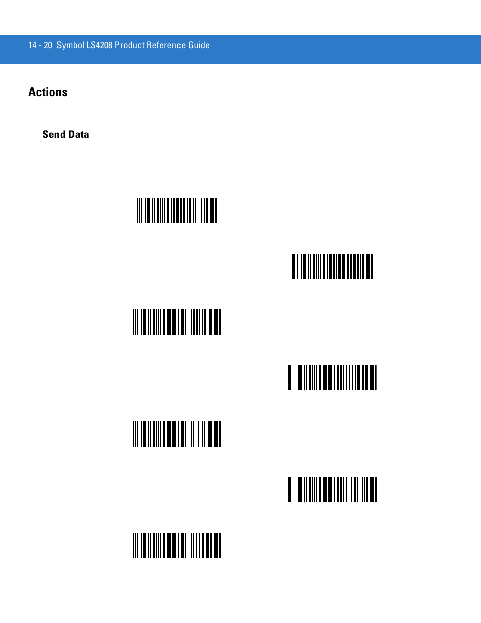 Actions, Send data, Actions -20 | Send data -20 | Motorola LS4208 User Manual | Page 242 / 358
