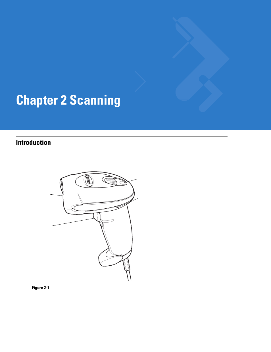 Scanning, Introduction, Chapter 2: scanning | Introduction -1, Chapter 2, scanning, Chapter 2 scanning | Motorola LS4208 User Manual | Page 25 / 358