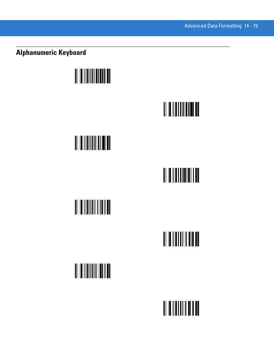 Alphanumeric keyboard, Alphanumeric keyboard -79, If the char | Motorola LS4208 User Manual | Page 301 / 358