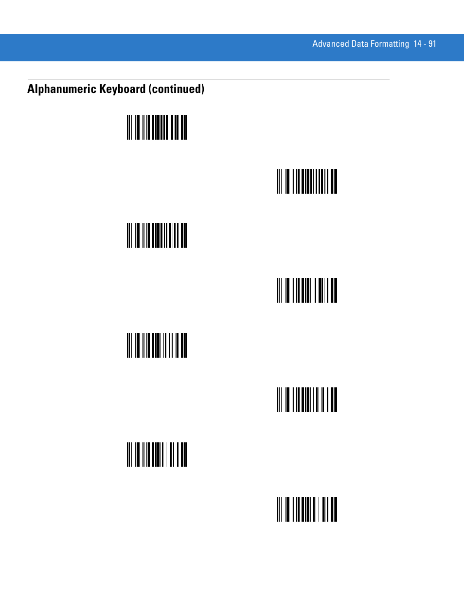 Alphanumeric keyboard (continued) | Motorola LS4208 User Manual | Page 313 / 358