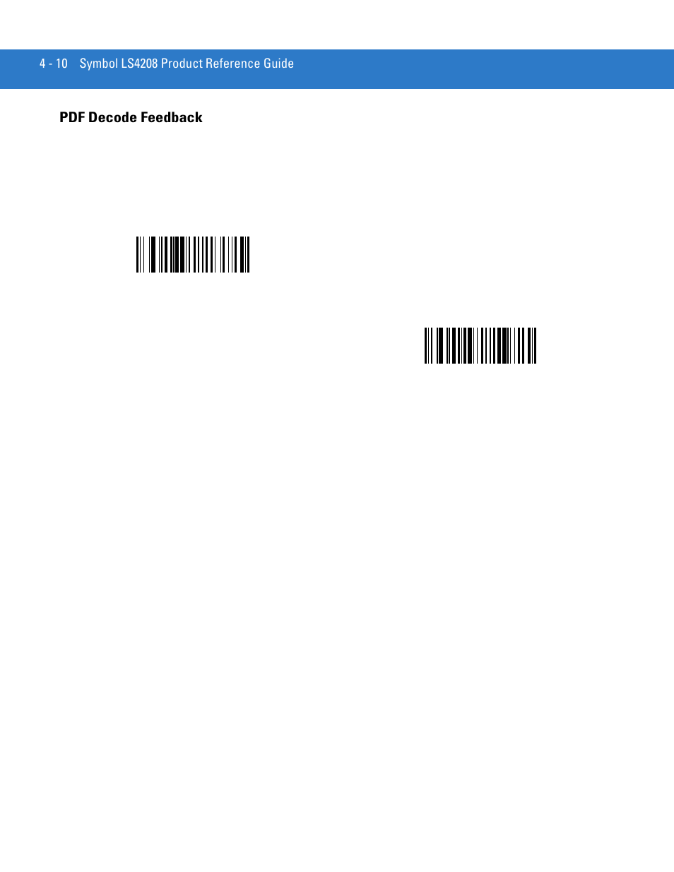 Pdf decode feedback, Pdf decode feedback -10 | Motorola LS4208 User Manual | Page 54 / 358