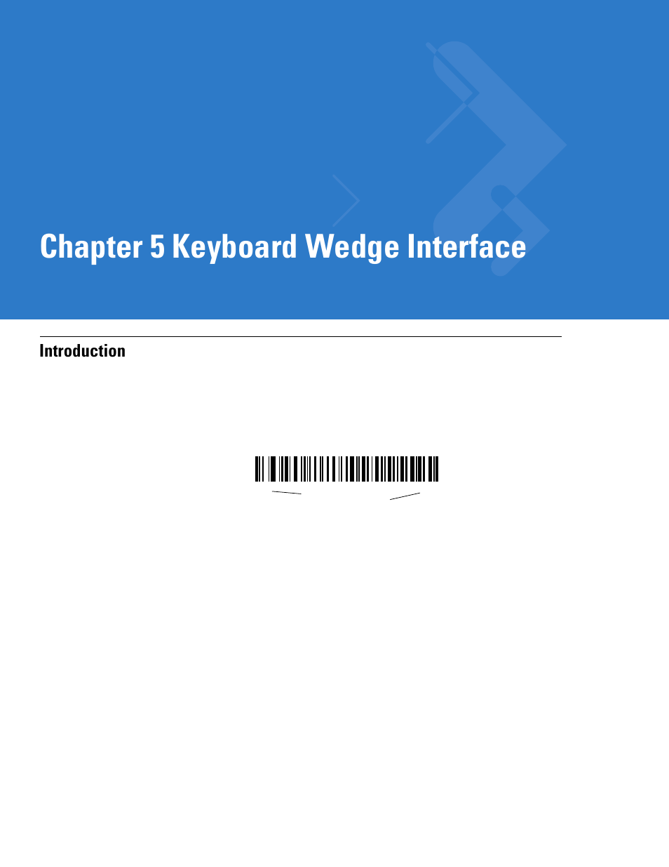 Keyboard wedge interface, Introduction, Chapter 5: keyboard wedge interface | Introduction -1, Chapter 5, keyboard wedge interface, Chapter 5 keyboard wedge interface | Motorola LS4208 User Manual | Page 55 / 358
